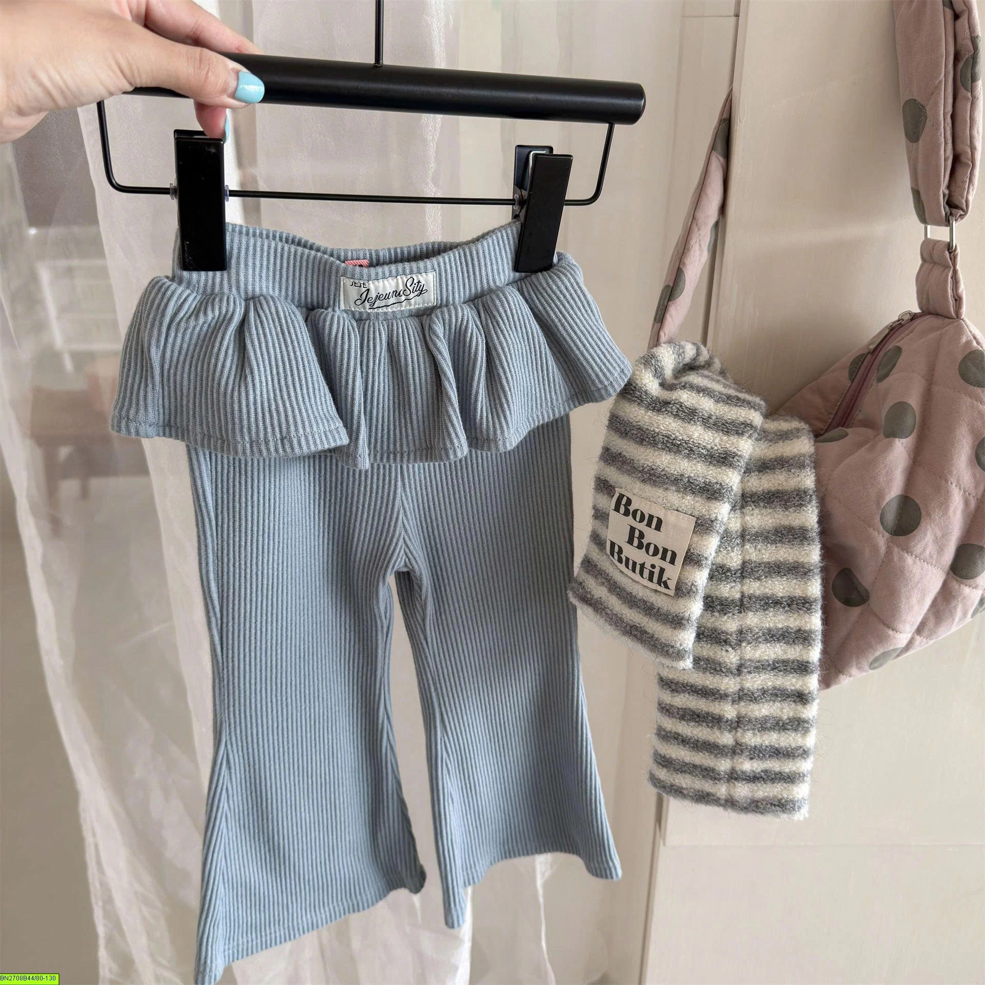 QUẦN LOE PHỐI CẠP BÈO AD BABY