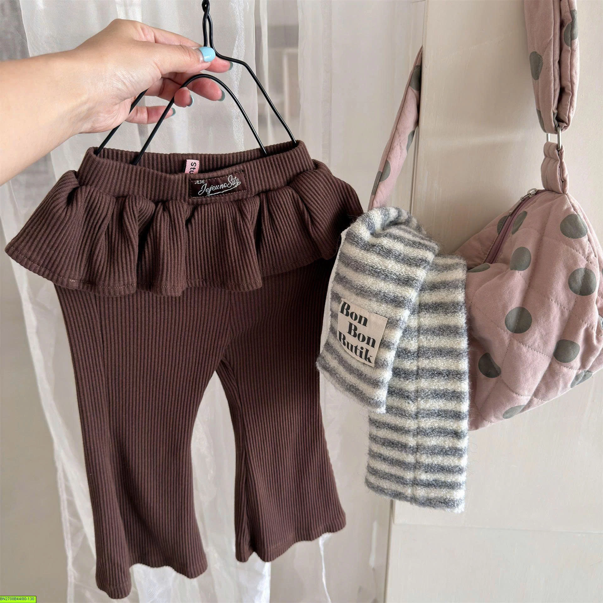 QUẦN LOE PHỐI CẠP BÈO AD BABY