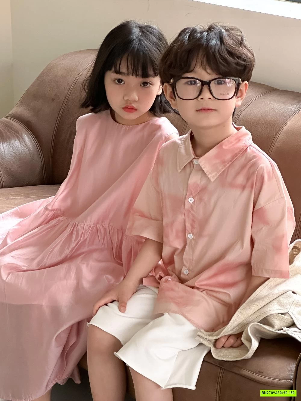 COUPLE SƠ MI HỒNG KUMAIKIDS