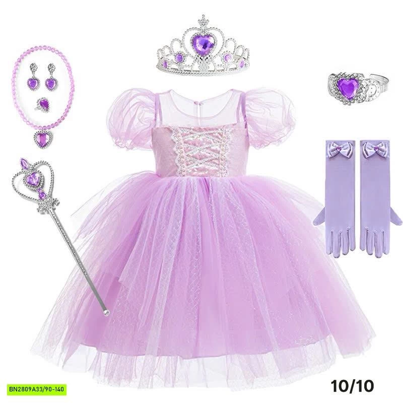 ĐẦM CÔNG CHÚA DISNEY KÈM PHỤ KIỆN