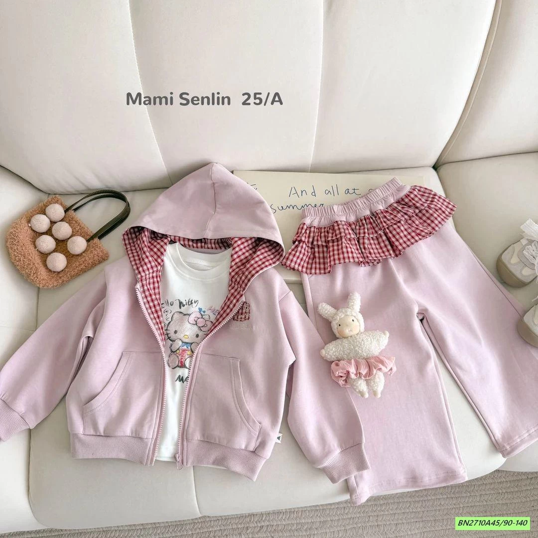 SÉT BỘ NỈ HỒNG ÁO KHOÁC