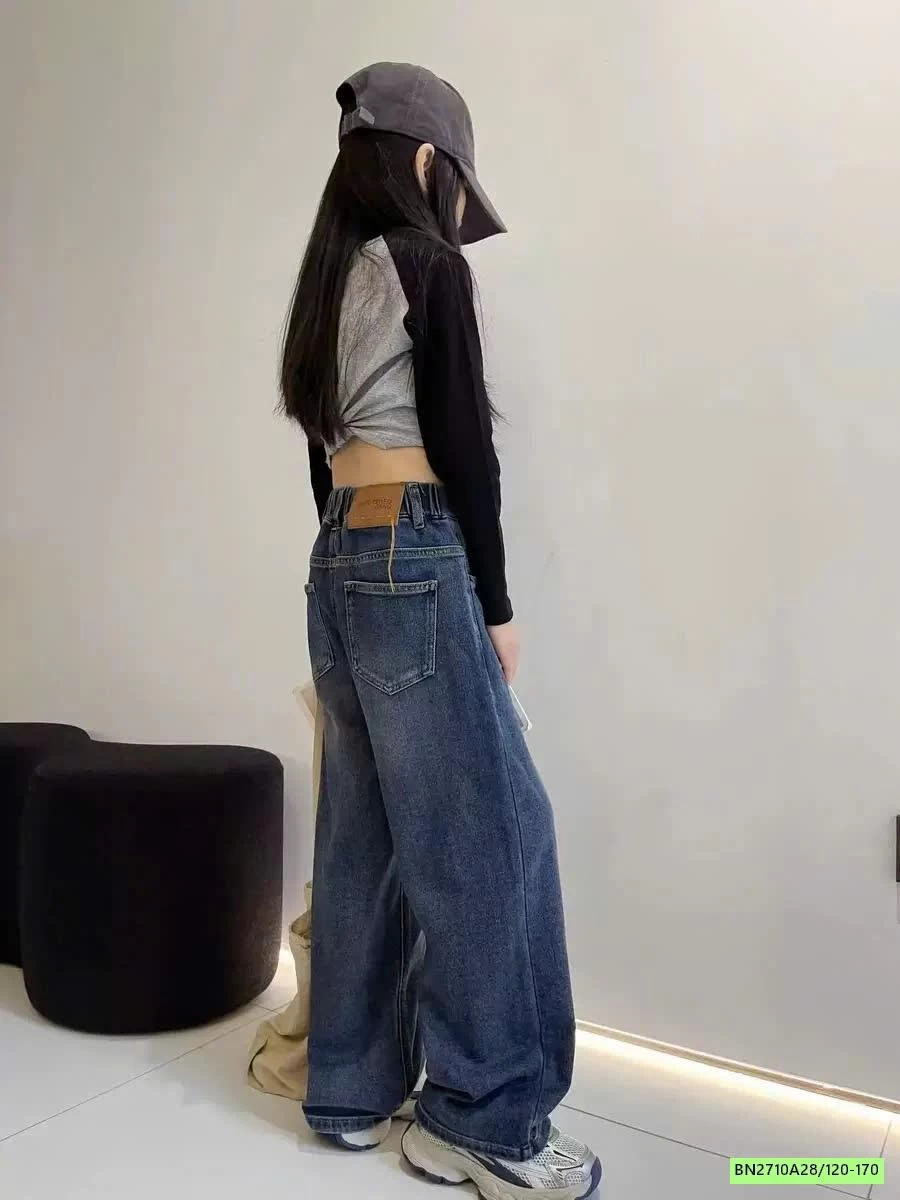 JEANS SUÔNG BASIC BÉ GÁI SZ ĐẠI