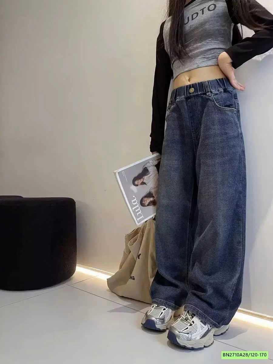 JEANS SUÔNG BASIC BÉ GÁI SZ ĐẠI