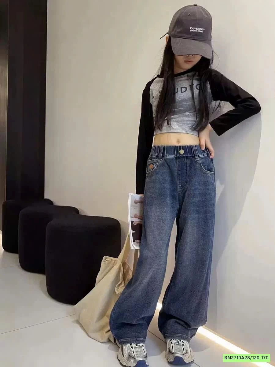 JEANS SUÔNG BASIC BÉ GÁI SZ ĐẠI