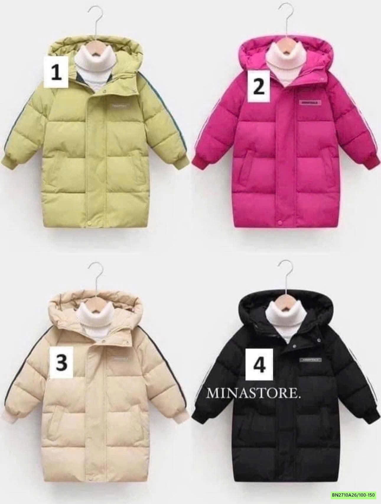 KHOÁC PHAO DÁNG DÀI SỌC BÊN