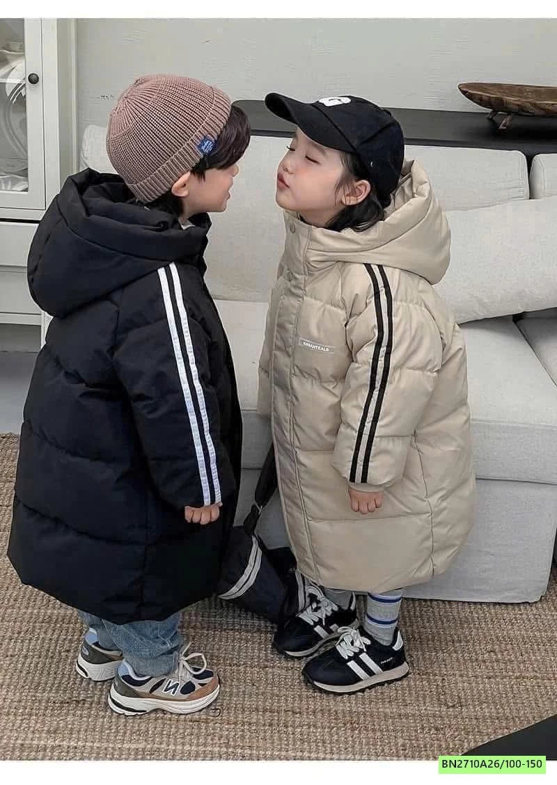 KHOÁC PHAO DÁNG DÀI SỌC BÊN