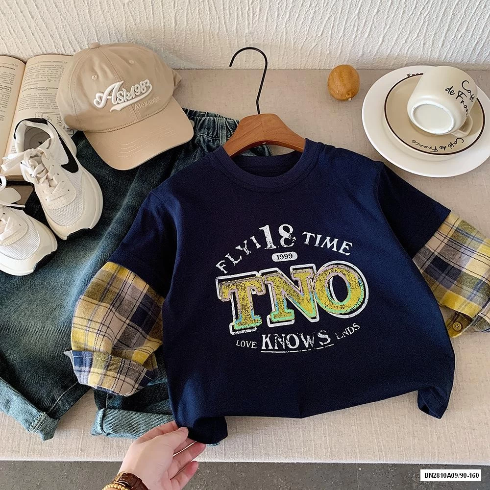 ÁO NỈ PHỐI TAY KẺ