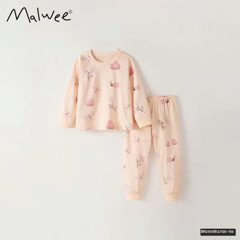 BỘ COTTON MẶC NHÀ BÉ GÁI MALWEE