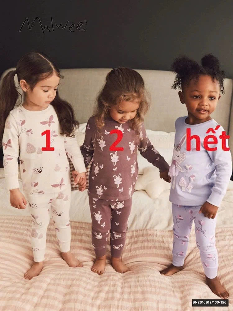 BỘ COTTON MẶC NHÀ BÉ GÁI MALWEE