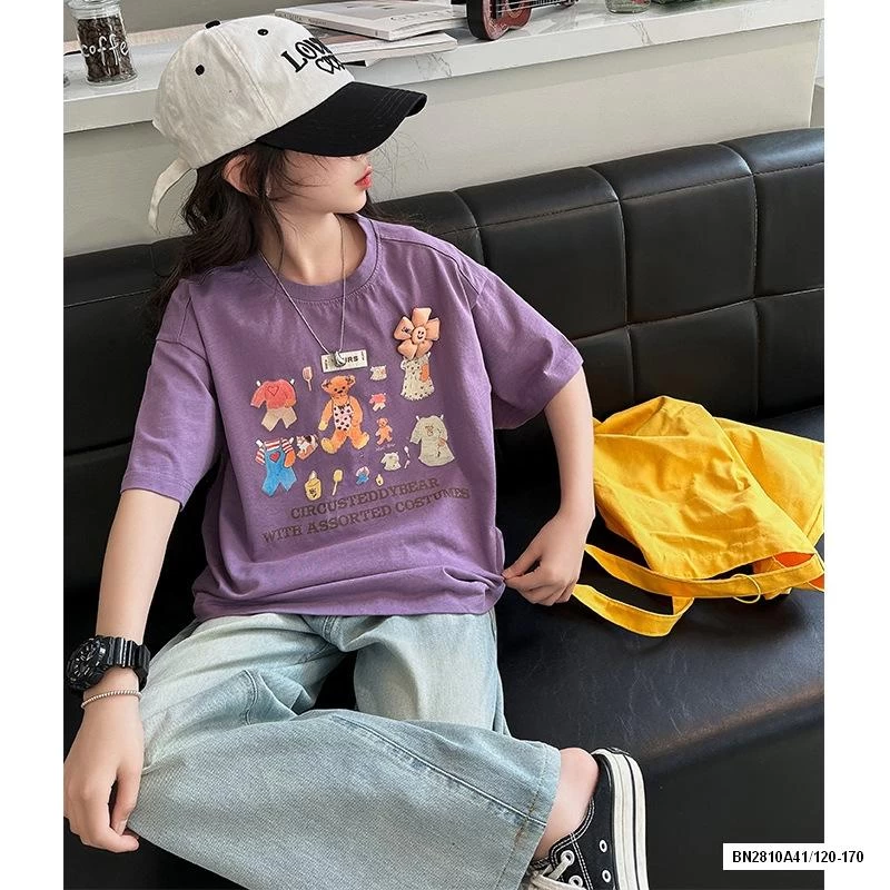 ÁO THUN GẤU MIX JEANS SUÔNG