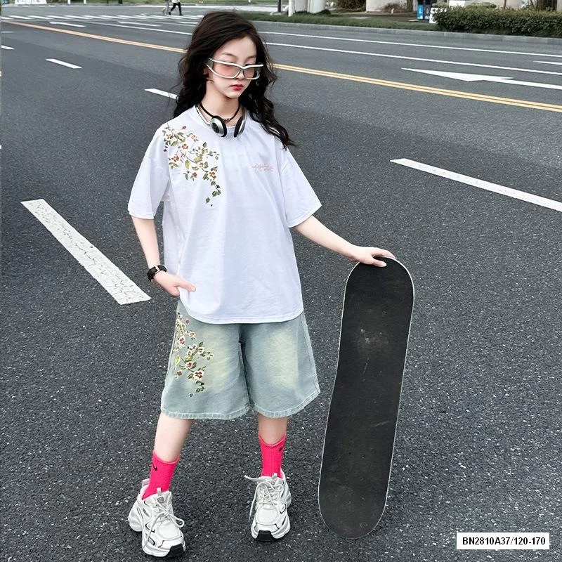 SÉT ÁO IN HOA MIX SHORT JEANS