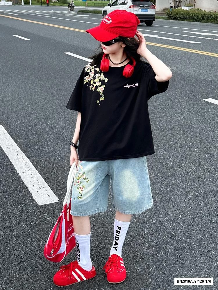 SÉT ÁO IN HOA MIX SHORT JEANS