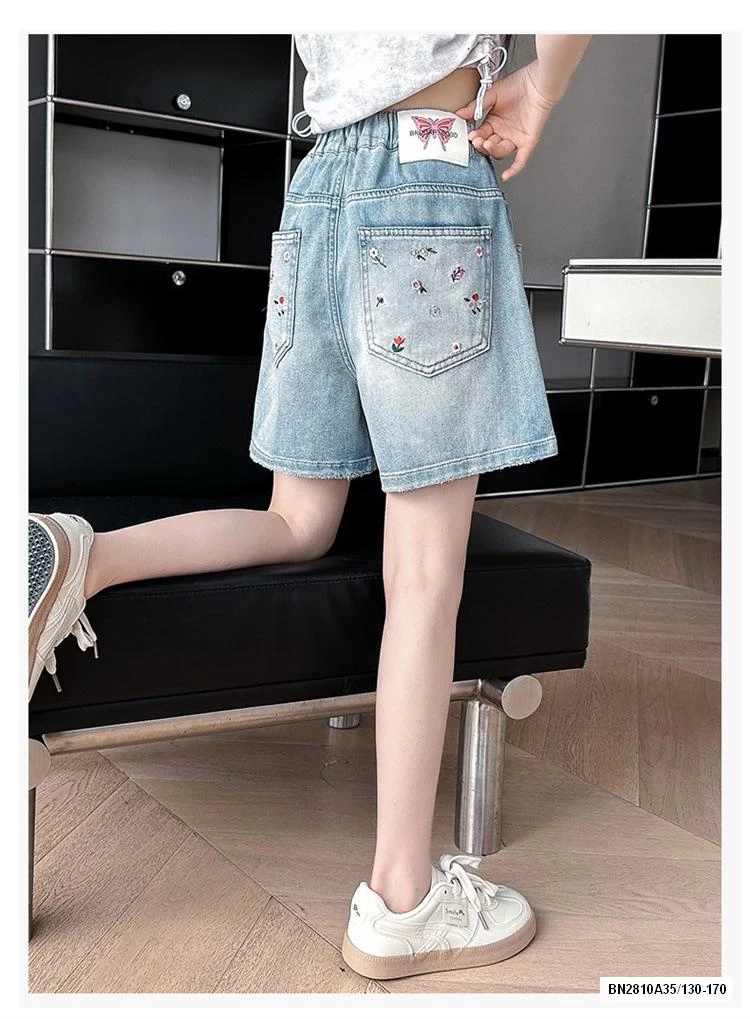 SHORT JEANS THÊU HOA SZ ĐẠI
