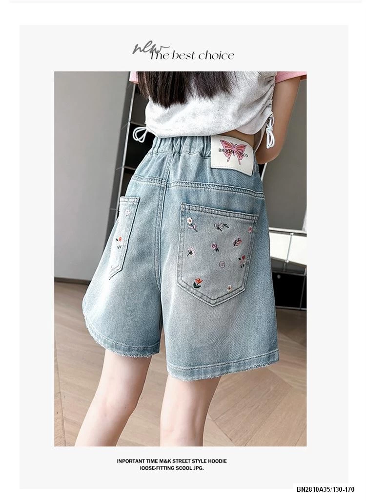 SHORT JEANS THÊU HOA SZ ĐẠI