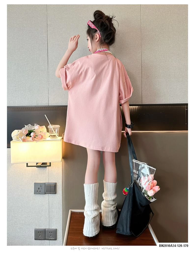 ÁO THUN HỒNG DÁNG DÀI SZ ĐẠI