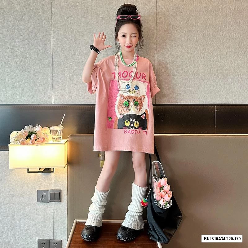 ÁO THUN HỒNG DÁNG DÀI SZ ĐẠI