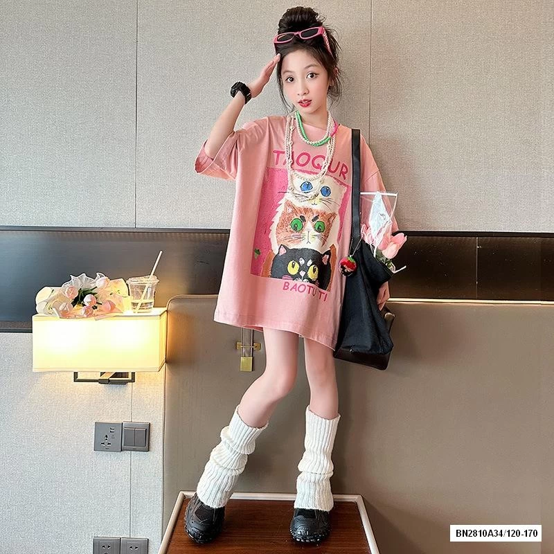 ÁO THUN HỒNG DÁNG DÀI SZ ĐẠI