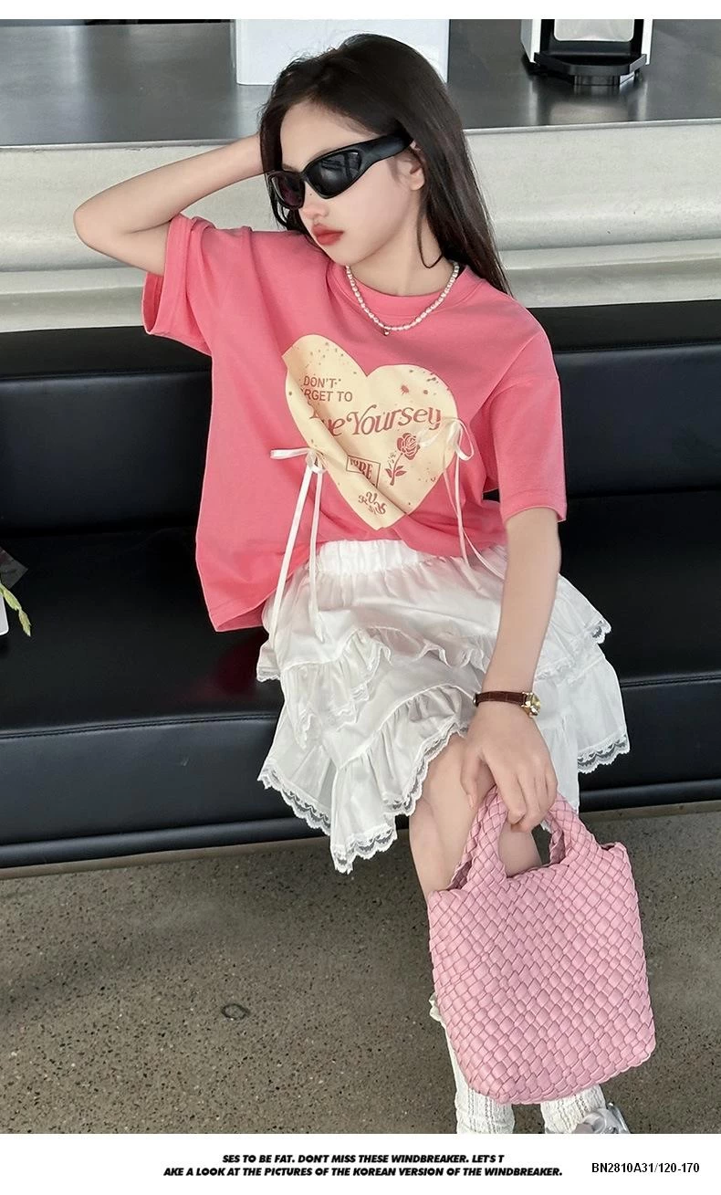 SÉT ÁO HỒNG MIX CV TRẮNG