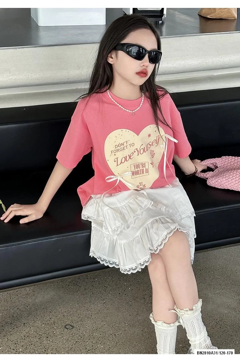 SÉT ÁO HỒNG MIX CV TRẮNG