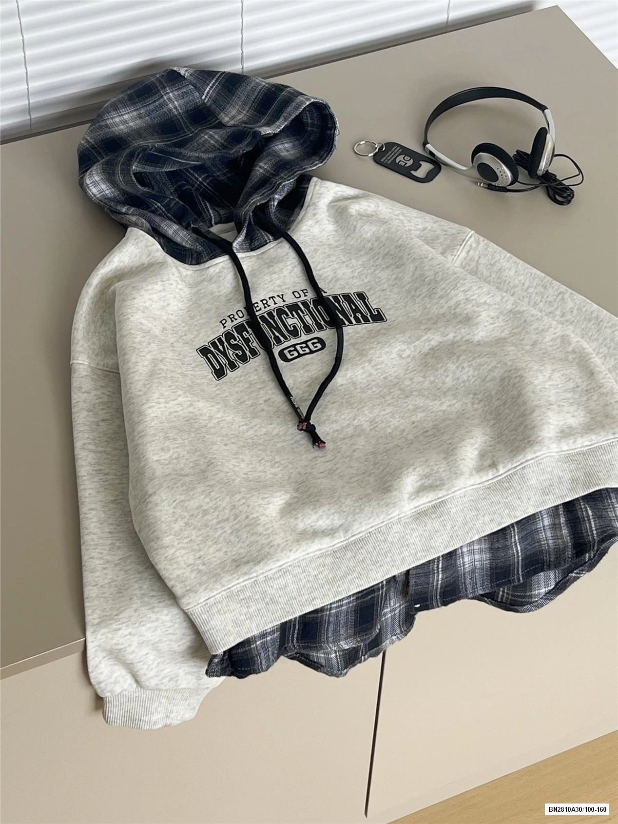 HOODIE NỈ GIẢ 2 LỚP CARO