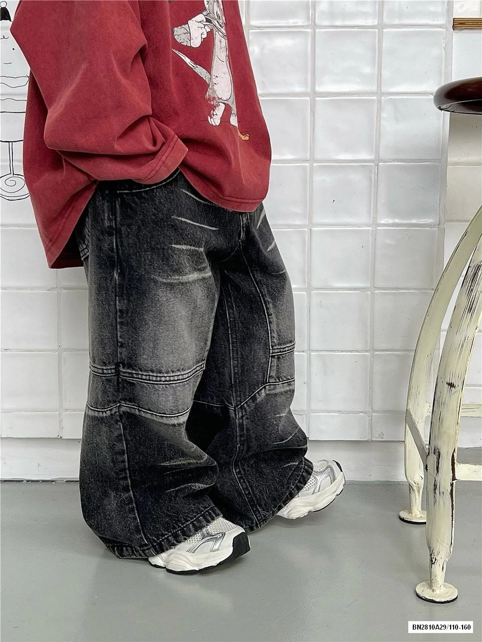 JEAN SUÔNG ĐEN BẠC GỐI SNIDOLS