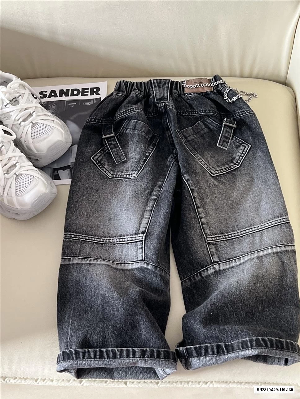 JEAN SUÔNG ĐEN BẠC GỐI SNIDOLS