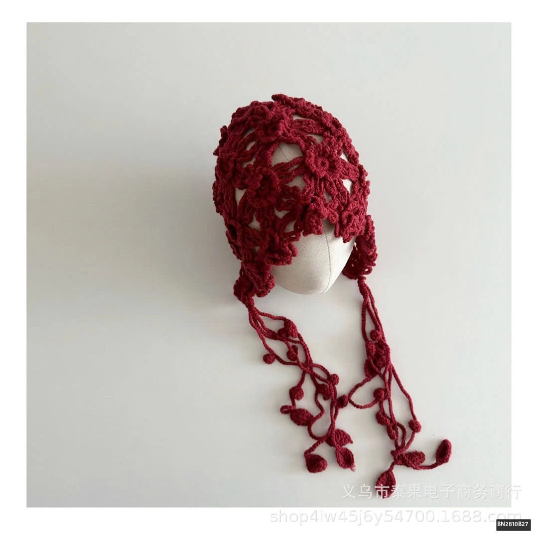 MŨ LEN HOA THỜI TRANG CHO BÉ