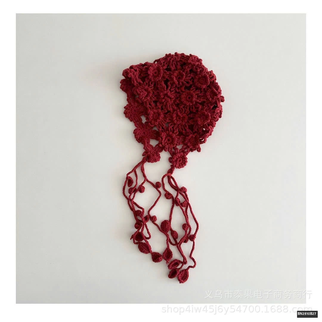 MŨ LEN HOA THỜI TRANG CHO BÉ