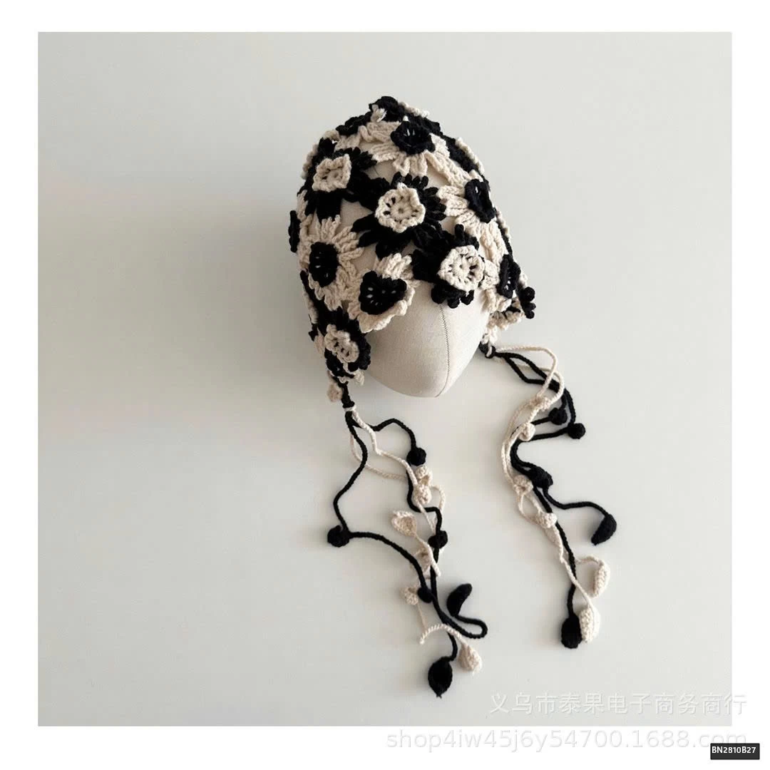 MŨ LEN HOA THỜI TRANG CHO BÉ