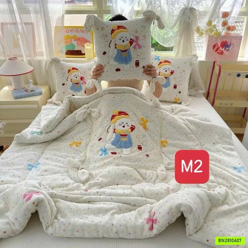 BỘ CHĂN GỐI 2IN1 BĂNG NHUNG