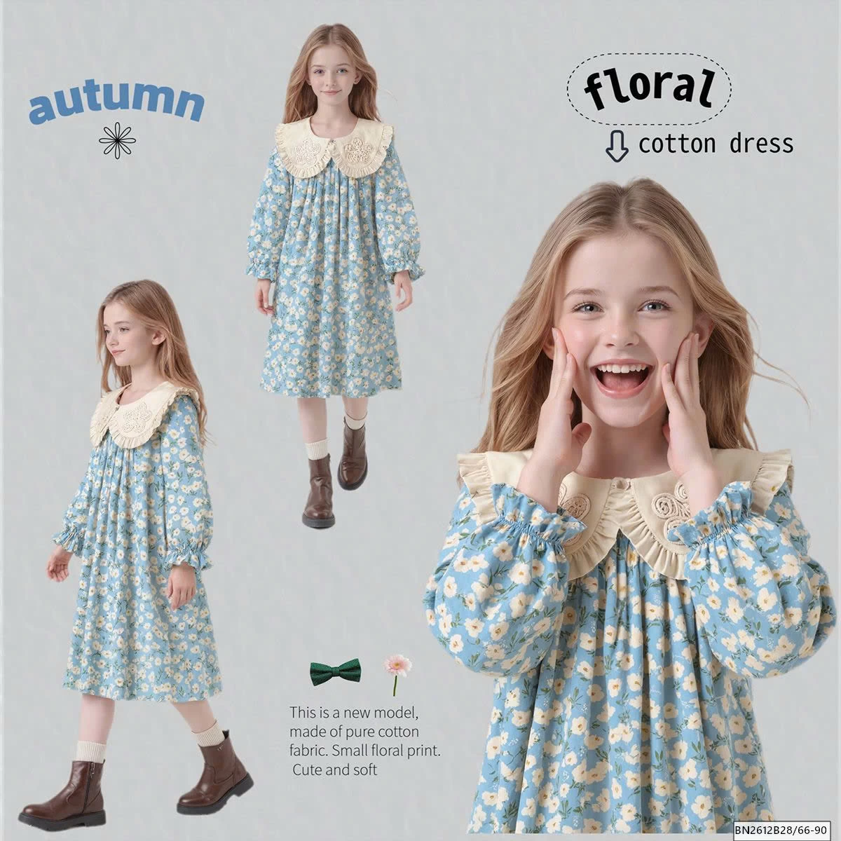 BODY, VÁY HOA MÀU XANH CỔ SEN