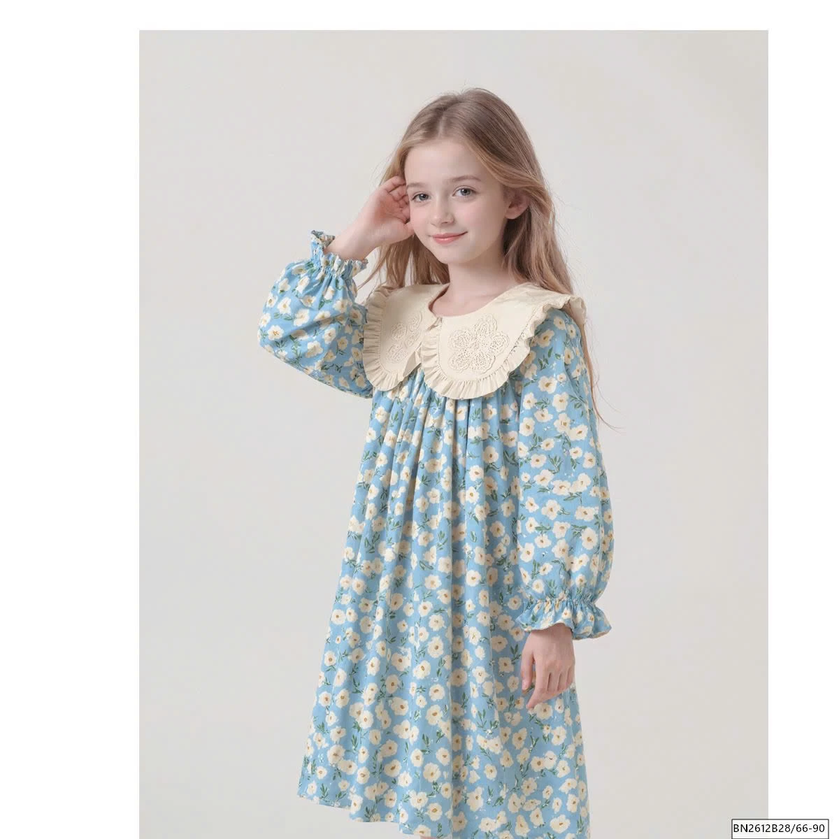 BODY, VÁY HOA MÀU XANH CỔ SEN