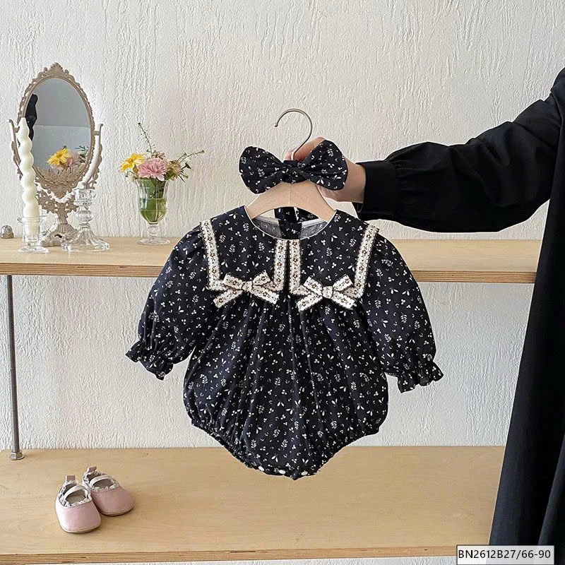 BODY, VÁY HOA NHÍ MÀU ĐEN