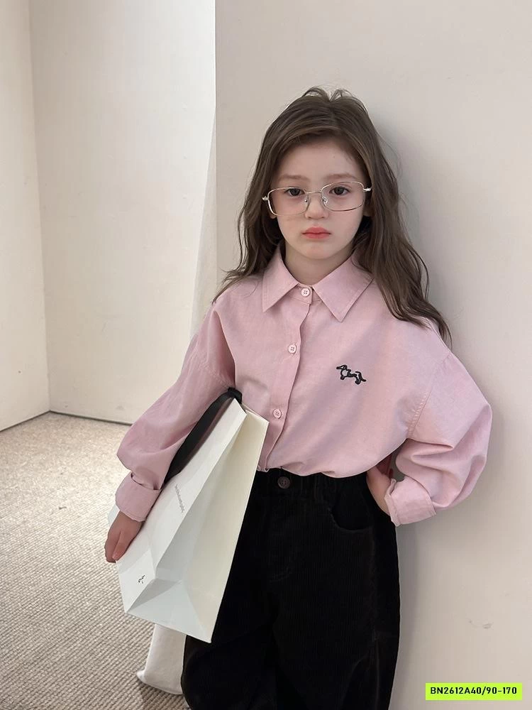 SƠ MI DÀI TAY THÊU LOGO 25F162 AMBB