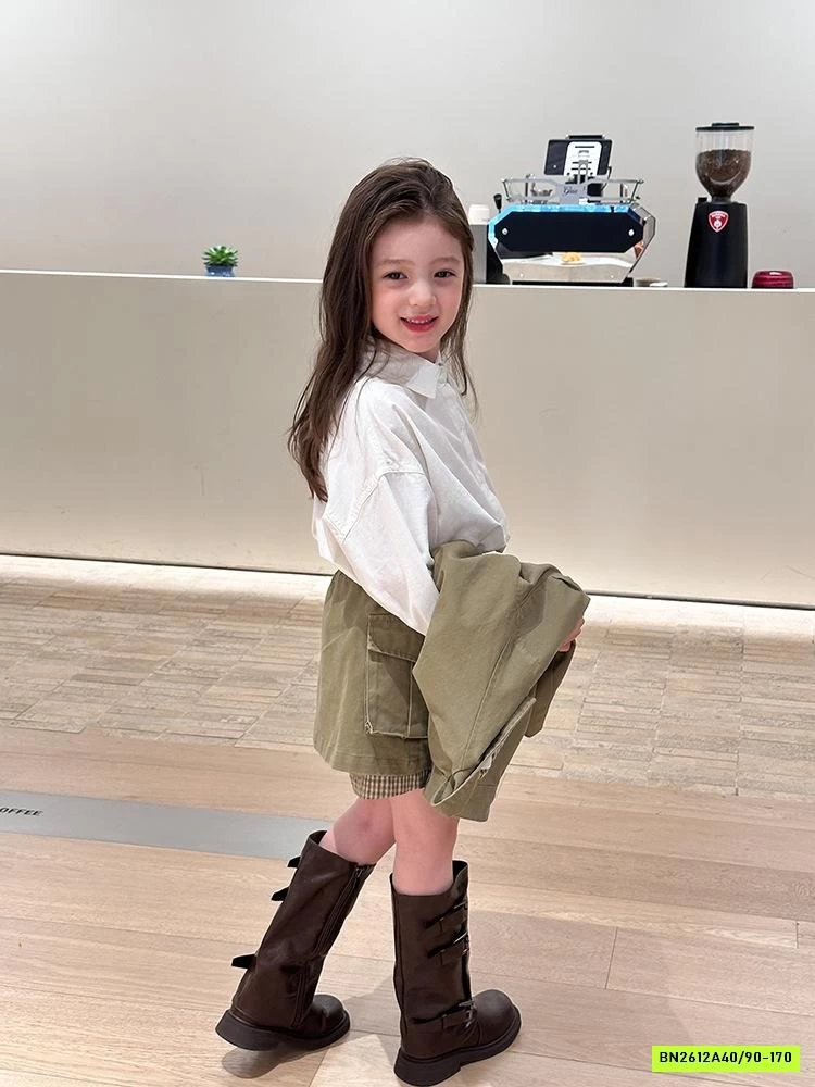 SƠ MI DÀI TAY THÊU LOGO 25F162 AMBB