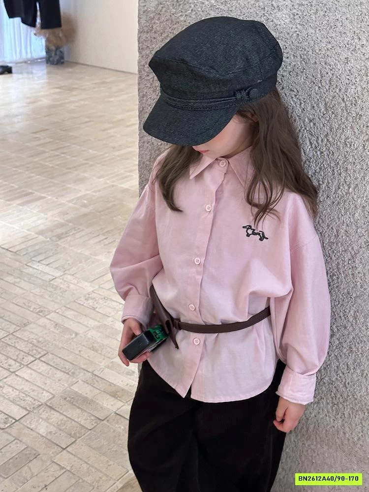 SƠ MI DÀI TAY THÊU LOGO 25F162 AMBB