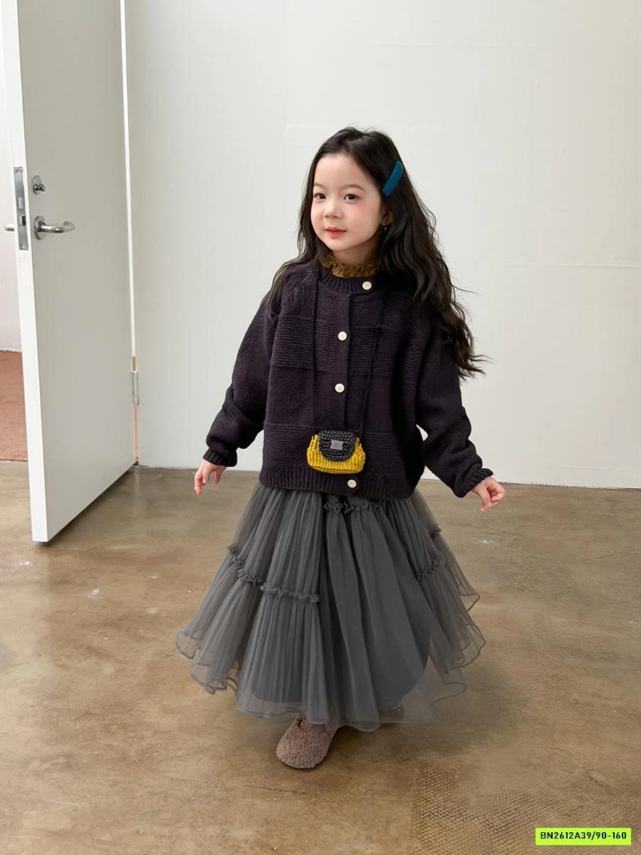 KHOÁC LEN DỆT CỔ TRỤ 25H164 AMBB