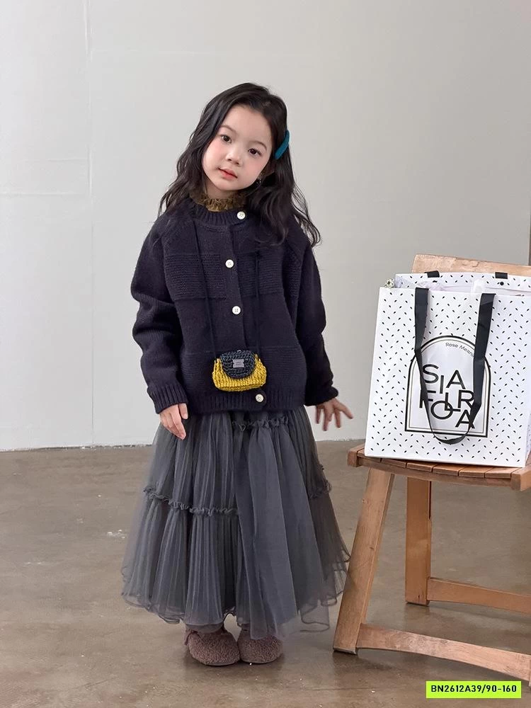 KHOÁC LEN DỆT CỔ TRỤ 25H164 AMBB