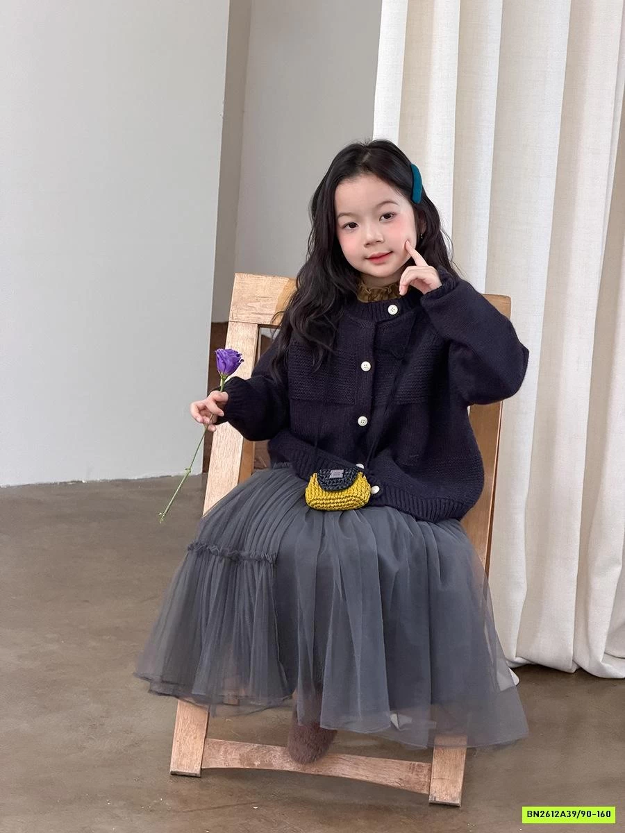 KHOÁC LEN DỆT CỔ TRỤ 25H164 AMBB