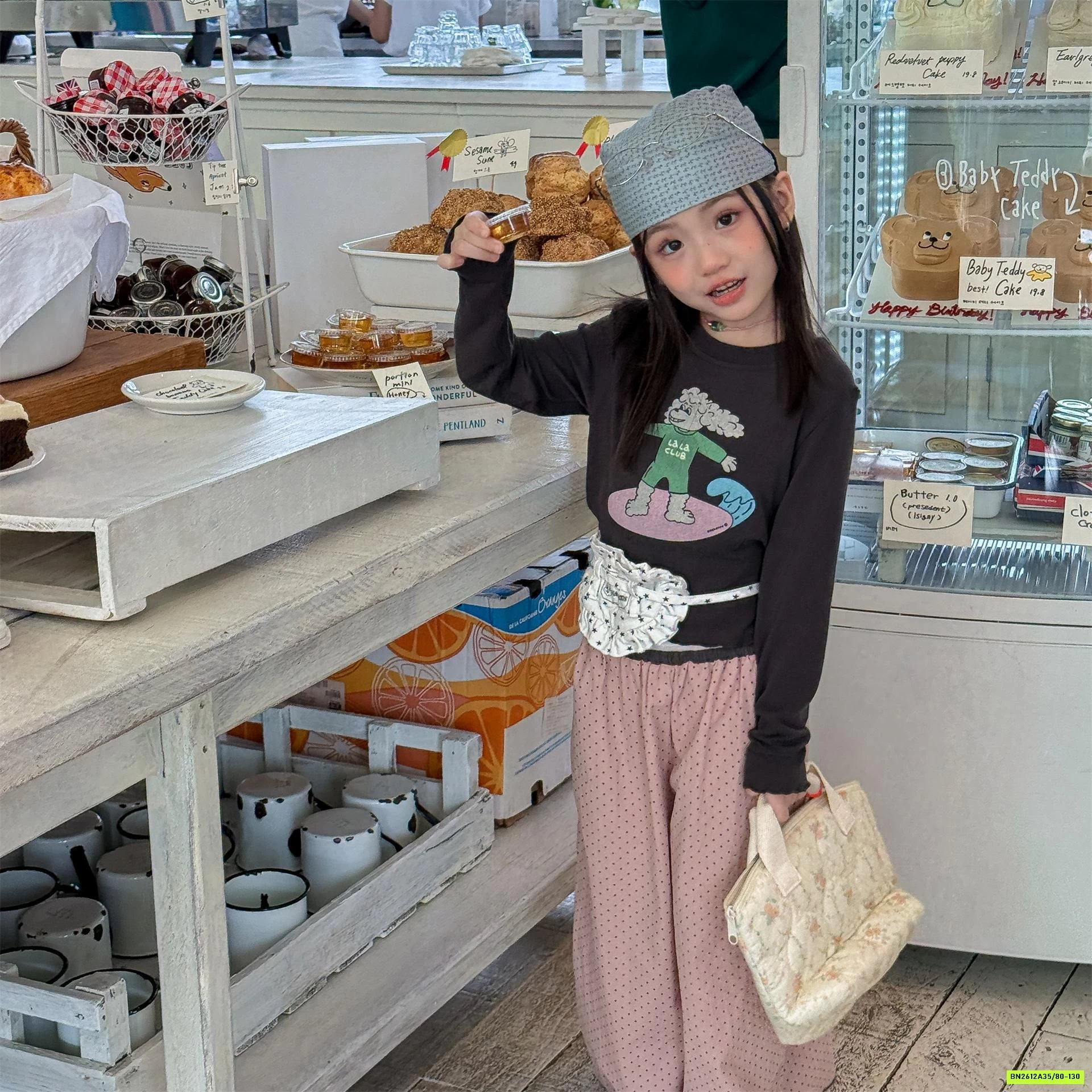 THUN GIẤY CROPTOP IN HÌNH ADBABY