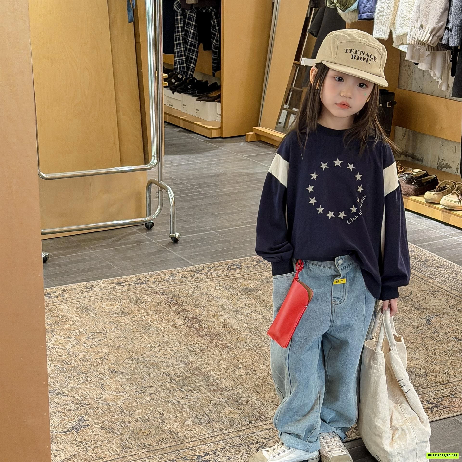 JEANS BAGGY GÂN TRƯỚC ADBABY