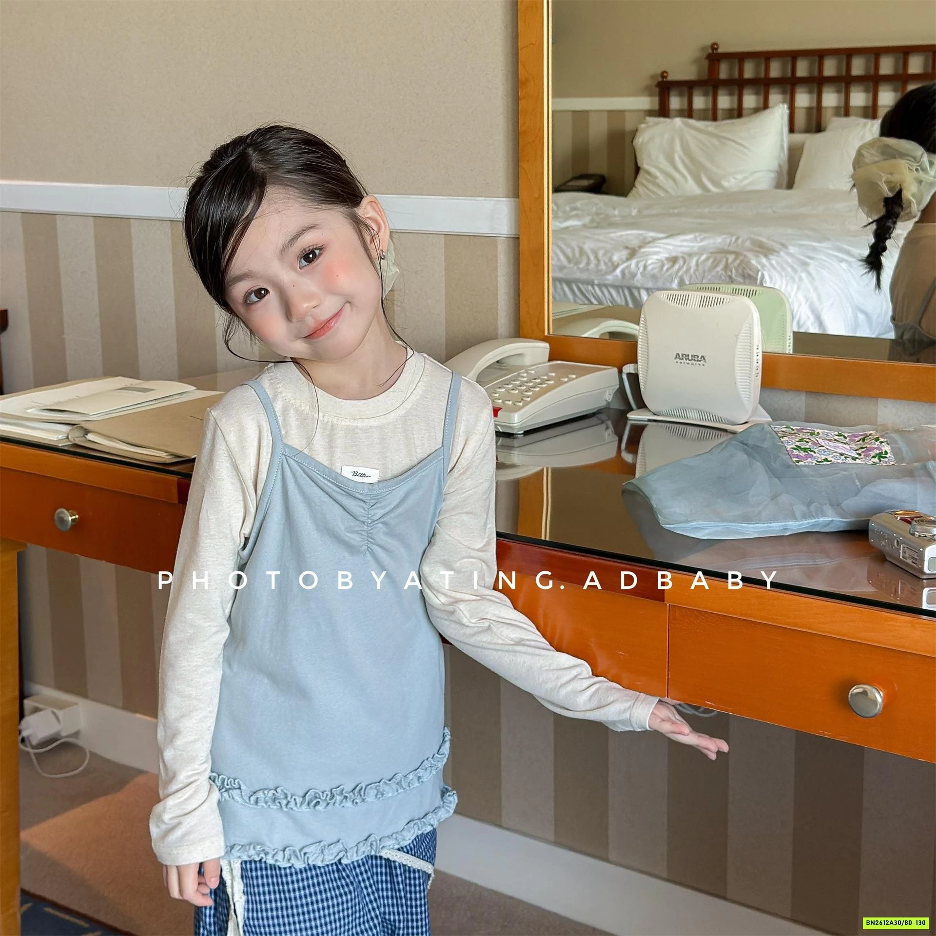 ÁO 2 DÂY VIỀN BÈO ADBABY