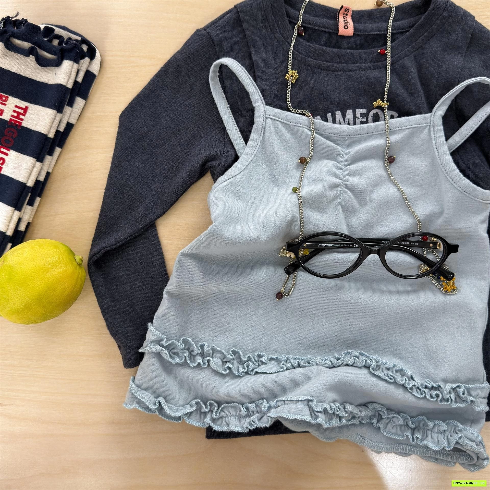 ÁO 2 DÂY VIỀN BÈO ADBABY