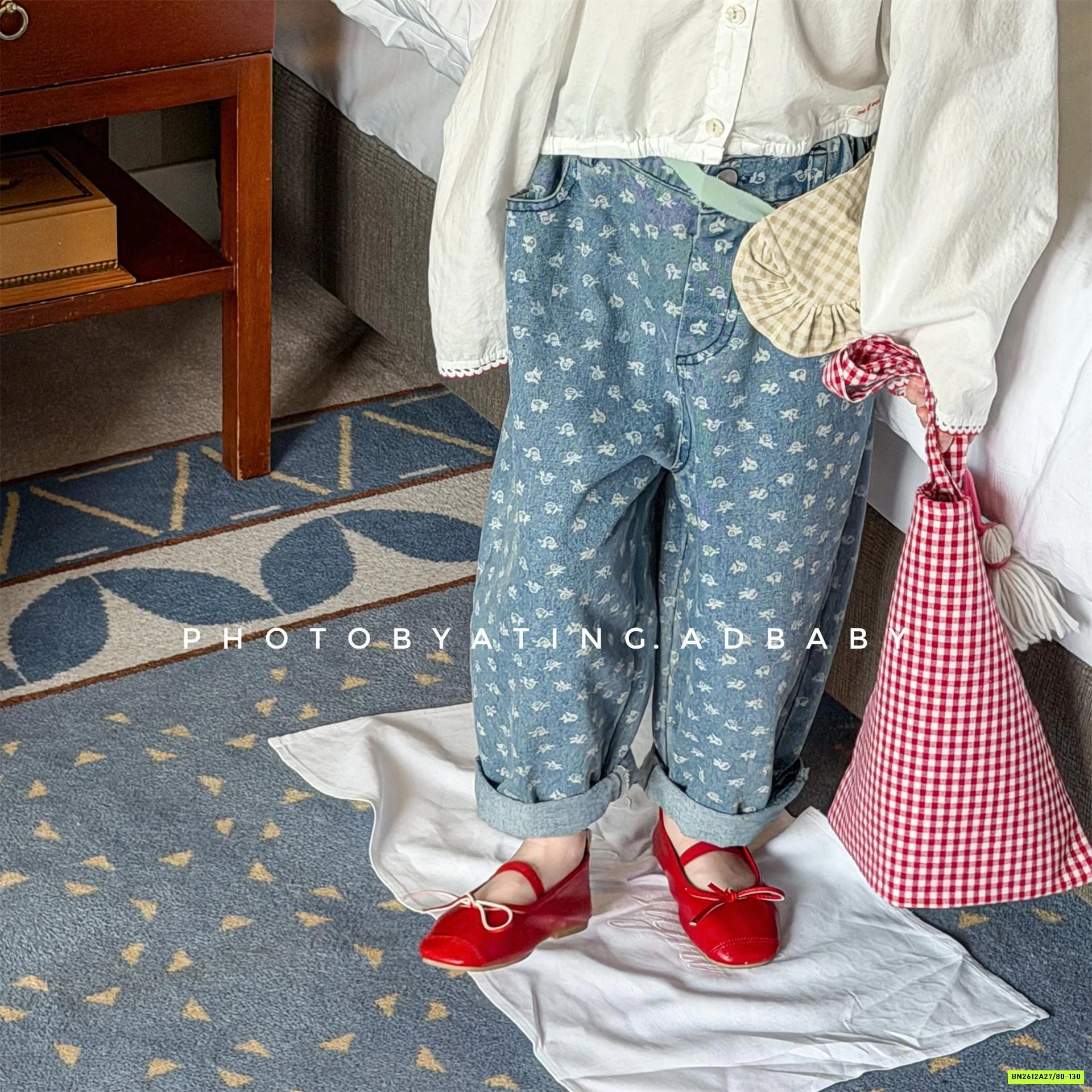 JEANS BAGGY HOA NHÍ ADBABY