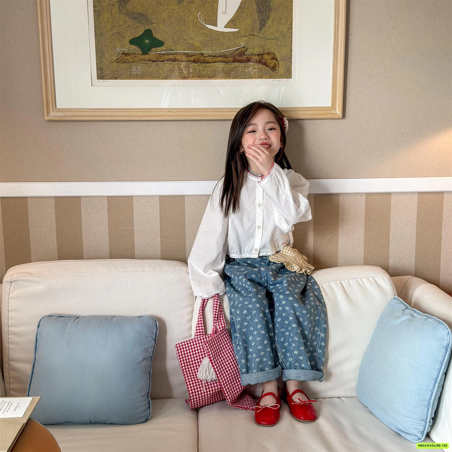 SƠ MI CROPTOP HOA NHÍ ADBABY