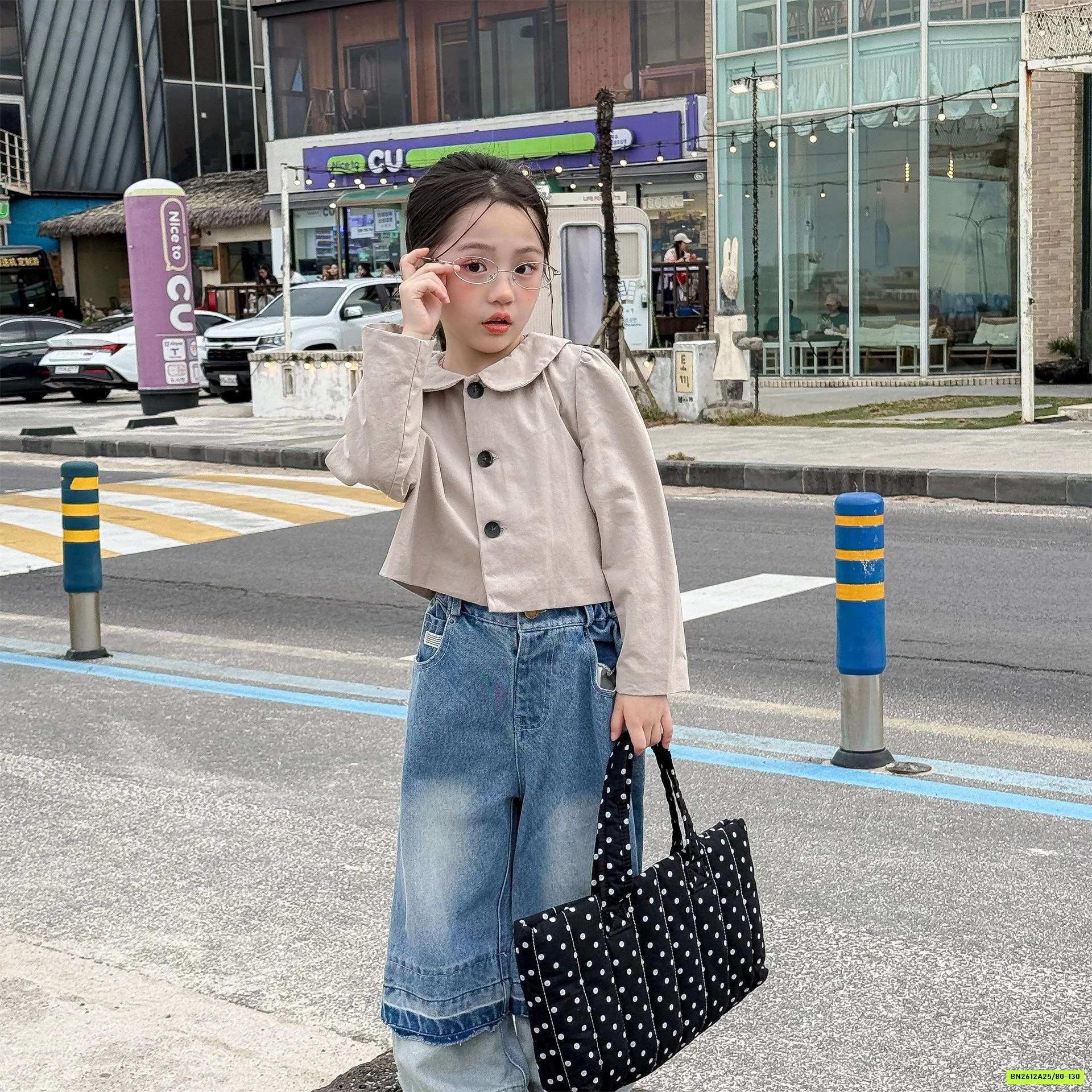 BLAZER CỔ SEN DÁNG CROPTOP ADBABY