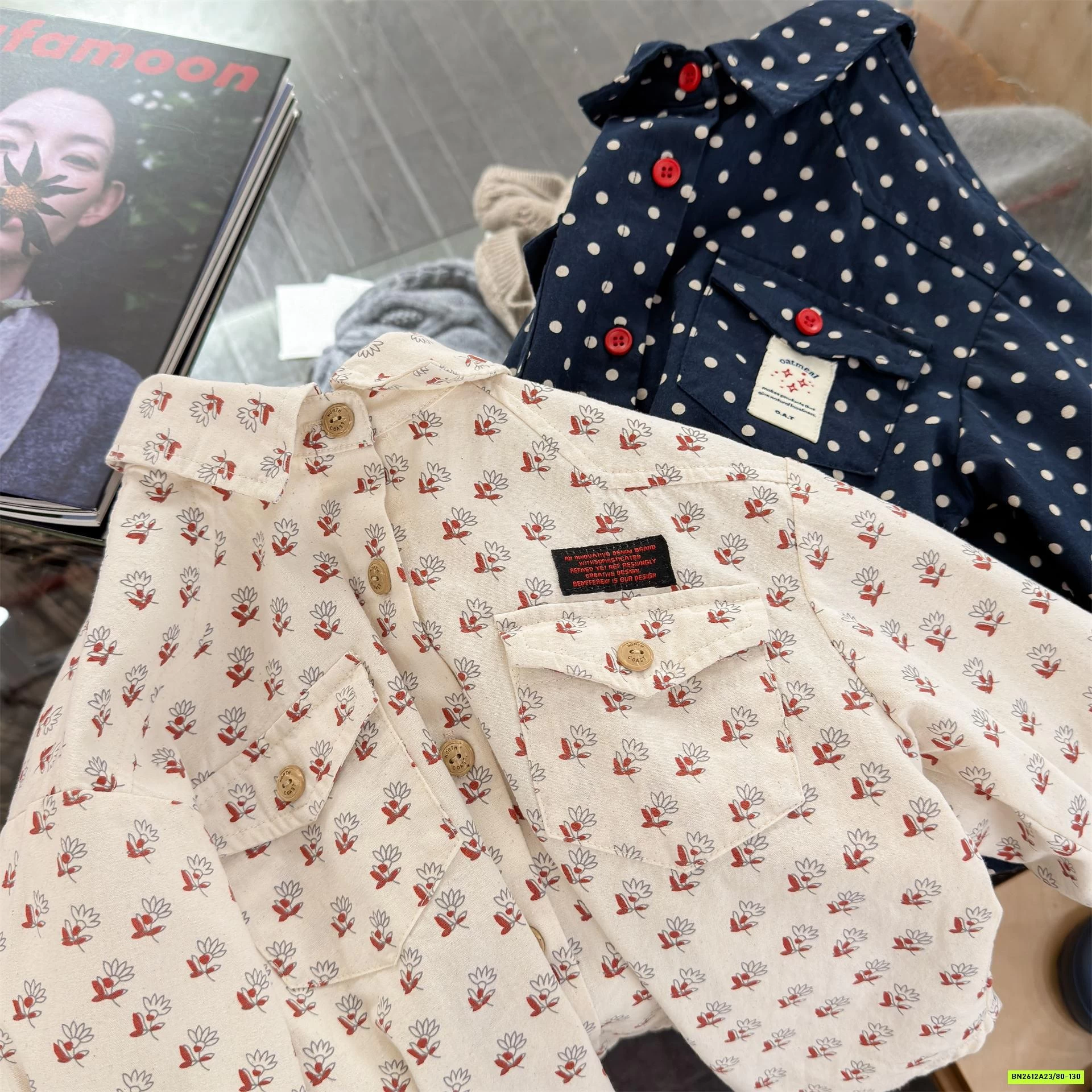 SƠ MI HOA NHÍ ĐUÔI TÔM ADBABY