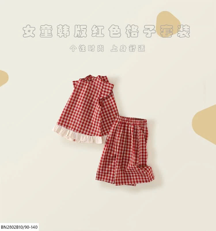 BỘ  CARO ĐỎ BÉ GÁI