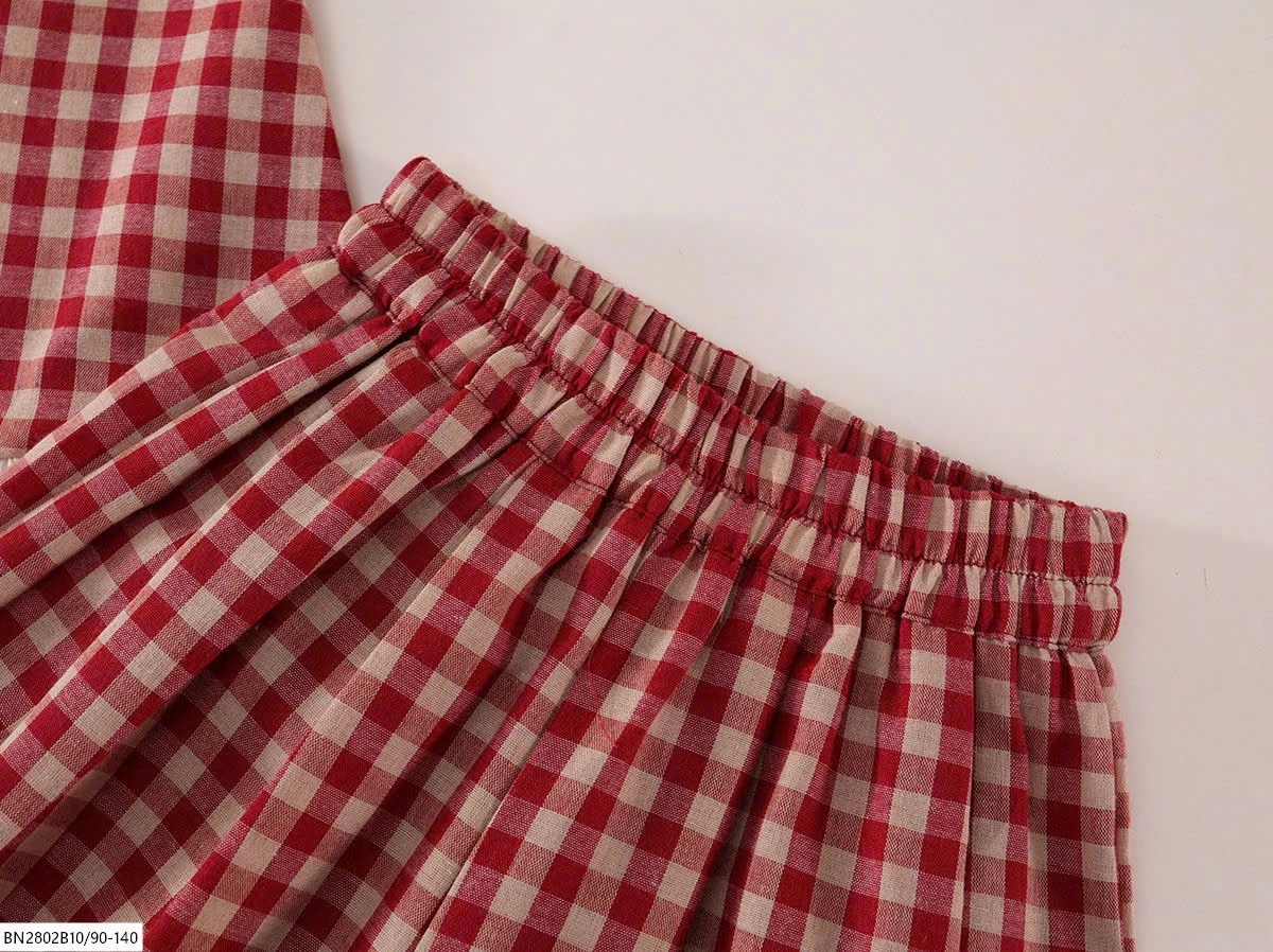 BỘ  CARO ĐỎ BÉ GÁI