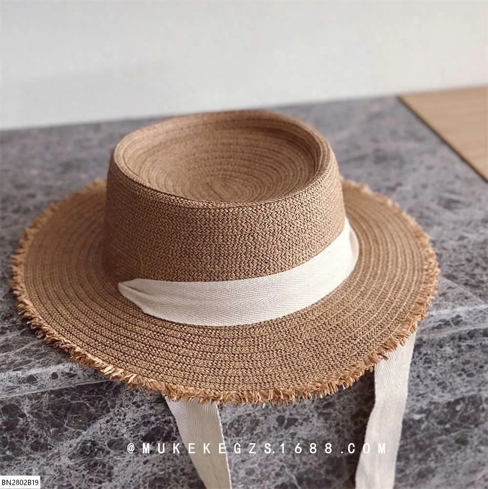 Mũ cói vành tròn cho bé